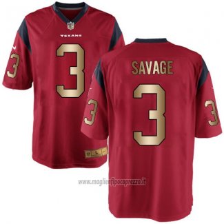 Maglia NFL Gold Game Houston Texans Savage Rosso