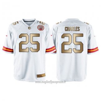 Maglia NFL Gold Game Kansas City Chiefs Charles Bianco