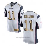 Maglia NFL Gold Game New England Patriots Edelman Bianco