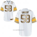 Maglia NFL Gold Game Pittsburgh Steelers Lambert Bianco
