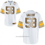 Maglia NFL Gold Game Pittsburgh Steelers Lambert Bianco