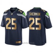 Maglia NFL Gold Game Seattle Seahawks Sherman Profundo Blu
