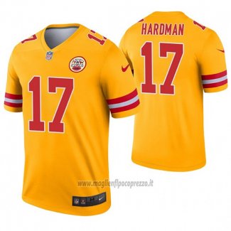 Maglia NFL Legend Kansas City Chiefs 17 Mecole Hardman Inverted Or