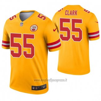 Maglia NFL Legend Kansas City Chiefs 55 Frank Clark Inverted Or