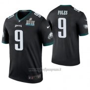 Maglia NFL Legend Philadelphia Eagles Nick Foles Nero Super Bowl Lii Champions Color Rush