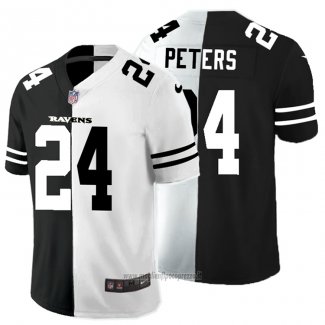 Maglia NFL Limited Baltimore Ravens Peters Black White Split