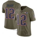 Maglia NFL Limited Bambino New England Patriots 12 Brady 2017 Salute To Service Verde