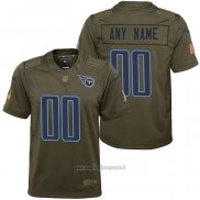 Maglia NFL Limited Bambino Tennessee Titans Personalizzate Salute To Service Verde