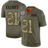 Maglia NFL Limited Dallas Cowboys Elliott 2019 Salute To Service Verde