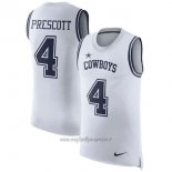 Maglia NFL Limited Dallas Cowboys Senza Maniche 4 Prescott Bianco