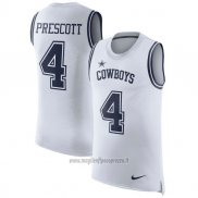 Maglia NFL Limited Dallas Cowboys Senza Maniche 4 Prescott Bianco