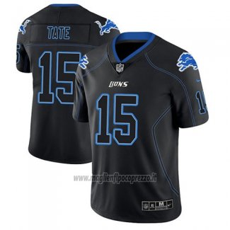 Maglia NFL Limited Detroit Lions Golden Tate Nero Color Rush 2018 Lights Out