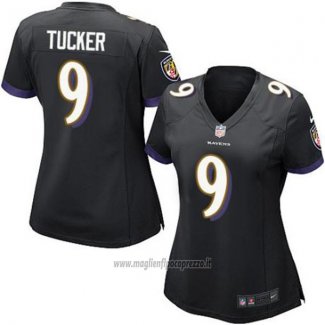 Maglia NFL Limited Donna Baltimore Ravens 9 Justin Tucker Alternate Nero