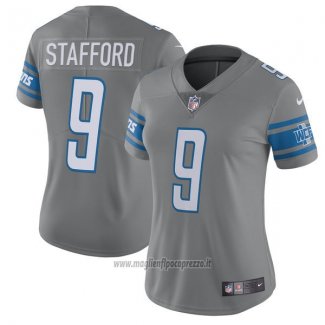 Maglia NFL Limited Donna Detroit Lions 9 Stafford Grigio