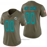 Maglia NFL Limited Donna Miami Dolphins Personalizzate 2017 Salute To Service Verde