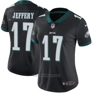 Maglia NFL Limited Donna Philadelphia Eagles 17 Jeffery Nero