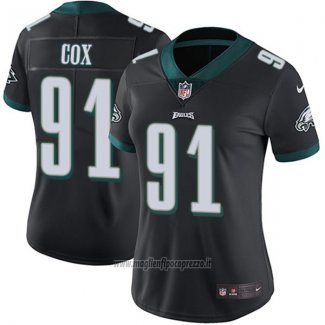 Maglia NFL Limited Donna Philadelphia Eagles 91 Gox Nero
