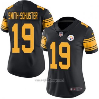 Maglia NFL Limited Donna Pittsburgh Steelers 19 Smith-schuster Nero