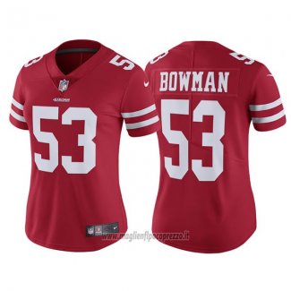 Maglia NFL Limited Donna San Francisco 49ers 53 Bowman Rosso