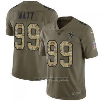 Maglia NFL Limited Houston Texans 99 J.j. Watt Stitched 2017 Salute To Service