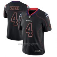 Maglia NFL Limited Houston Texans Deshaun Watson Nero Color Rush 2018 Lights Out