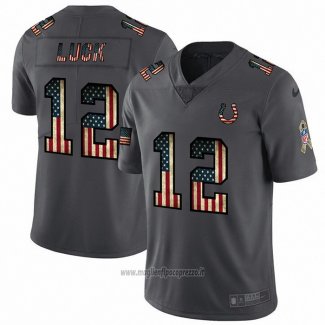 Maglia NFL Limited Indianapolis Colts Luck Retro Flag Nero