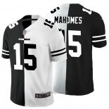 Maglia NFL Limited Kansas City Chiefs Mahomes Black White Split