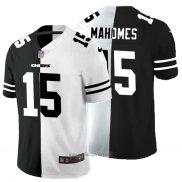 Maglia NFL Limited Kansas City Chiefs Mahomes Black White Split