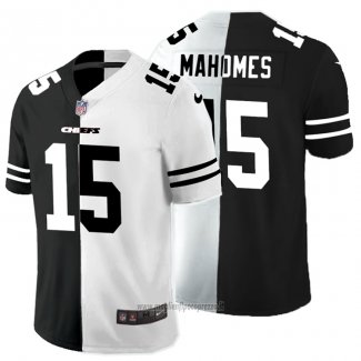 Maglia NFL Limited Kansas City Chiefs Mahomes Black White Split