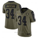 Maglia NFL Limited Las Vegas Raiders Bo Jackson 2021 Salute To Service Retired Verde