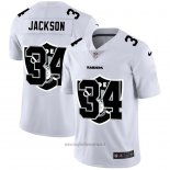 Maglia NFL Limited Las Vegas Raiders Jackson Logo Dual Overlap Bianco