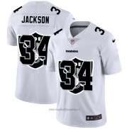 Maglia NFL Limited Las Vegas Raiders Jackson Logo Dual Overlap Bianco