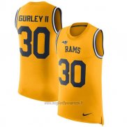 Maglia NFL Limited Los Angeles Rams Senza Maniche 30 Gurley Ii Giallo