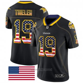 Maglia NFL Limited Minnesota Vikings Thielen Rush USA Flag Nero
