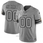 Maglia NFL Limited New Orleans Saints Personalizzate Team Logo Gridiron Grigio