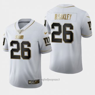 Maglia NFL Limited New York Giants Barkley Golden Edition Bianco