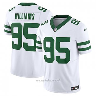 Maglia NFL Limited New York Jets Quinnen Williams Vapor F.U.S.E. Bianco