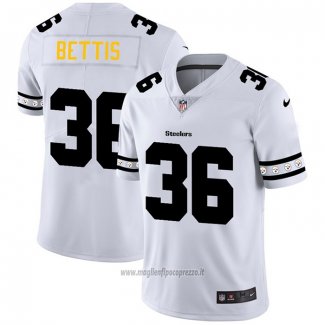 Maglia NFL Limited Pittsburgh Steelers Bettis Team Logo Fashion Bianco