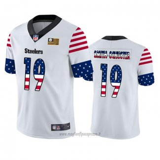 Maglia NFL Limited Pittsburgh Steelers Juju Smith-schuster Independence Day Bianco