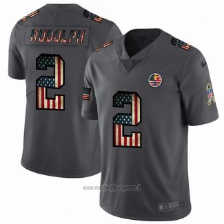 Maglia NFL Limited Pittsburgh Steelers Rudolph Retro Flag Nero