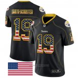Maglia NFL Limited Pittsburgh Steelers Smith-schuster Rush USA Flag Nero
