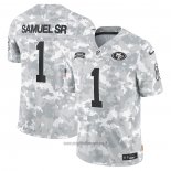 Maglia NFL Limited San Francisco 49ers Deebo Samuel Sr 2024 Salute To Service Grigio
