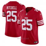 Maglia NFL Limited San Francisco 49ers Elijah Mitchell Vapor F.u.s.e. Rosso