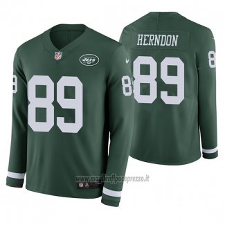 Maglia NFL Therma Manica Lunga New York Jets Chris Herndon Verde