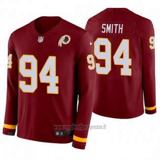 Maglia NFL Therma Manica Lunga Washington Commanders Preston Smith Rosso