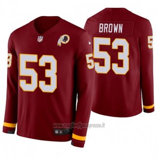 Maglia NFL Therma Manica Lunga Washington Commanders Zach Brown Rosso