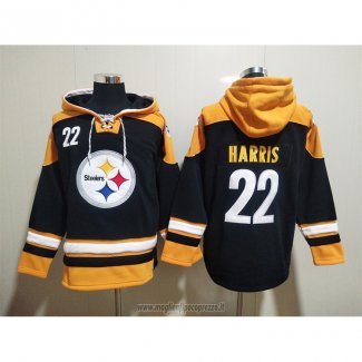 Felpa con Cappuccio Pittsburgh Steelers Najee Harris Nero