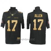 Maglia NFL Anthracite Buffalo Bills 17 Josh Allen Limited Gold Nero