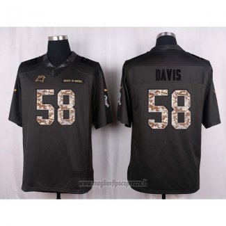 Maglia NFL Anthracite Carolina Panthers Davis 2016 Salute To Service