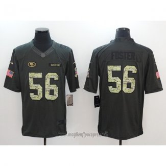 Maglia NFL Anthracite San Francisco 49ers 56 Foster Nero